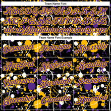 Загрузить изображение в средство просмотра галереи, Custom Graffiti Pattern Purple Black Gold-White Vibrant Multi-Color Abstract Splatter Performance Polo Shirt
