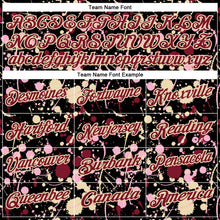 Загрузить изображение в средство просмотра галереи, Custom Graffiti Pattern Crimson Black Cream-Light Pink Vibrant Multi-Color Abstract Splatter Performance Polo Shirt
