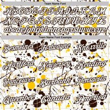Laden Sie das Bild in den Galerie-Viewer, Custom Graffiti Pattern White Yellow Brown-City Cream Vibrant Multi-Color Abstract Splatter Performance Polo Shirt
