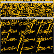Laden Sie das Bild in den Galerie-Viewer, Custom Black-Gold Distressed Scratch Brush Stroke Performance Polo Shirt
