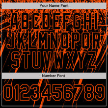 Load image into Gallery viewer, Custom Black-Orange Distressed Scratch Brush Stroke Performance Polo Shirt
