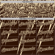 Load image into Gallery viewer, Custom Brown-Cream Distressed Scratch Brush Stroke Performance Polo Shirt
