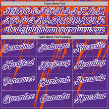 Load image into Gallery viewer, Custom Purple Orange-White Distressed Scratch Brush Stroke Performance Polo Shirt
