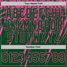 Load image into Gallery viewer, Custom Green-Pink Distressed Scratch Brush Stroke Performance Polo Shirt
