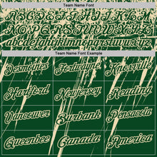 Laden Sie das Bild in den Galerie-Viewer, Custom Green-Cream Distressed Scratch Brush Stroke Performance Polo Shirt
