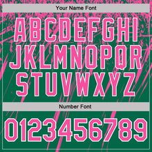 Charger l'image dans la galerie, Custom Kelly Green Pink-White Distressed Scratch Brush Stroke Performance Polo Shirt
