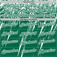 Load image into Gallery viewer, Custom Kelly Green-White Distressed Scratch Brush Stroke Performance Polo Shirt
