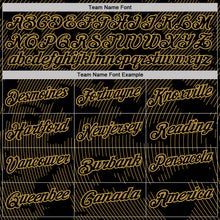 Load image into Gallery viewer, Custom Black-Old Gold 3D Pattern Abstract Fluid Line Performance Polo Shirt
