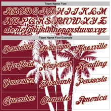 Загрузить изображение в средство просмотра галереи, Custom White Crimson-Cream Hawaii Tropical Coastal Palm Trees Performance Polo Shirt
