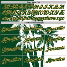 Load image into Gallery viewer, Custom White Green-Old Gold Hawaii Tropical Coastal Palm Trees Performance Polo Shirt
