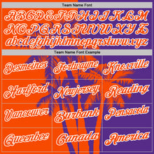 Charger l'image dans la galerie, Custom Purple Orange-White Hawaii Tropical Coastal Palm Trees Performance Polo Shirt

