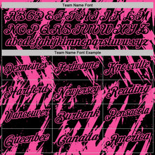 Laden Sie das Bild in den Galerie-Viewer, Custom Black-Pink Torn Sharp Brush Stroke Splatter Performance Polo Shirt
