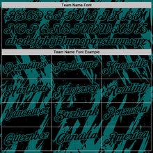 Load image into Gallery viewer, Custom Black-Teal Torn Sharp Brush Stroke Splatter Performance Polo Shirt
