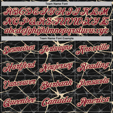 Charger l'image dans la galerie, Custom Black Crimson-City Cream 3D Pattern Abstract Network Crackle Performance Polo Shirt
