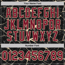 Charger l'image dans la galerie, Custom Black Crimson-City Cream 3D Pattern Abstract Network Crackle Performance Polo Shirt
