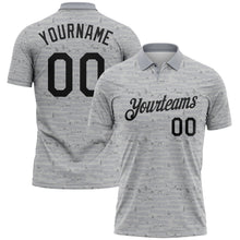 Charger l'image dans la galerie, Custom Gray-Black Distressed Fragment Brush Stroke Performance Polo Shirt
