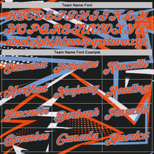 Загрузить изображение в средство просмотра галереи, Custom Black Orange-Powder Blue Dynamic Geometric Shard Performance Polo Shirt
