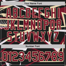 Load image into Gallery viewer, Custom Black Crimson-Cream Dynamic Geometric Shard Performance Polo Shirt
