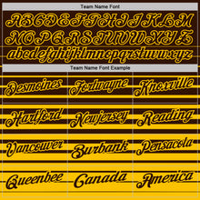 Load image into Gallery viewer, Custom Brown-Yellow Horizontal Gradient Stripe Performance Polo Shirt
