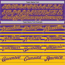 Load image into Gallery viewer, Custom Purple-Gold Horizontal Gradient Stripe Performance Polo Shirt
