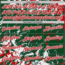 Charger l'image dans la galerie, Custom Green Red-White Dynamic Splatter Brush Stroke Performance Polo Shirt
