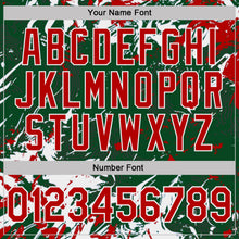 Charger l'image dans la galerie, Custom Green Red-White Dynamic Splatter Brush Stroke Performance Polo Shirt
