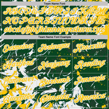 Charger l'image dans la galerie, Custom Green Yellow-White Dynamic Splatter Brush Stroke Performance Polo Shirt
