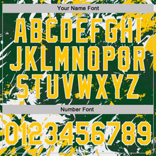 Charger l'image dans la galerie, Custom Green Yellow-White Dynamic Splatter Brush Stroke Performance Polo Shirt
