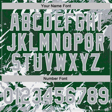Charger l'image dans la galerie, Custom Green Gray-White Dynamic Splatter Brush Stroke Performance Polo Shirt
