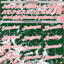 Charger l'image dans la galerie, Custom Green Medium Pink-White Dynamic Splatter Brush Stroke Performance Polo Shirt
