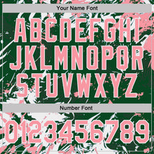 Charger l'image dans la galerie, Custom Green Medium Pink-White Dynamic Splatter Brush Stroke Performance Polo Shirt
