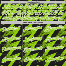 Laden Sie das Bild in den Galerie-Viewer, Custom Black Neon Green-White Geometric Zigzag Shape Lightning Performance Polo Shirt
