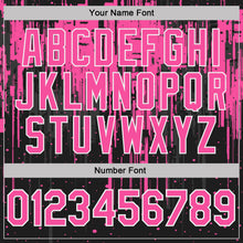 Laden Sie das Bild in den Galerie-Viewer, Custom Black Pink-White Dripping Splatter Paint Performance Polo Shirt
