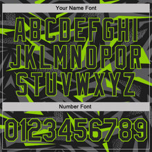 Charger l'image dans la galerie, Custom Black Steel Gray-Neon Green Cyber Mecha E-sport Geometric Shards Spike Performance Polo Shirt
