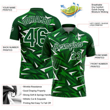 Charger l'image dans la galerie, Custom Green Grass Green-White Cyber Mecha E-sport Geometric Shards Spike Performance Polo Shirt
