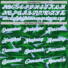 Charger l'image dans la galerie, Custom Green White Grass Green-Light Blue Cyber Mecha E-sport Geometric Shards Spike Performance Polo Shirt

