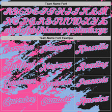 Charger l'image dans la galerie, Custom Black Pink-Light Blue Brush Stroke Shatter Splatter Performance Polo Shirt
