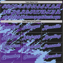 Загрузить изображение в средство просмотра галереи, Custom Black Purple-Light Blue Brush Stroke Shatter Splatter Performance Polo Shirt
