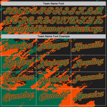 Загрузить изображение в средство просмотра галереи, Custom Black Kelly Green-Orange Brush Stroke Shatter Splatter Performance Polo Shirt
