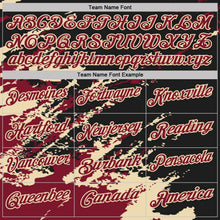 Charger l'image dans la galerie, Custom Black Crimson-Cream Brush Stroke Shatter Splatter Performance Polo Shirt
