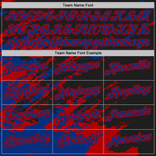 Charger l'image dans la galerie, Custom Black Royal-Red Brush Stroke Shatter Splatter Performance Polo Shirt
