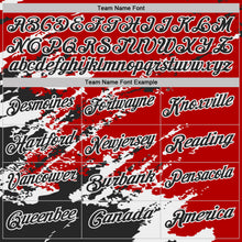 Load image into Gallery viewer, Custom Red Black-White Brush Stroke Shatter Splatter Performance Polo Shirt
