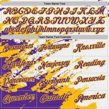 Charger l'image dans la galerie, Custom White Purple-Gold Brush Stroke Shatter Splatter Performance Polo Shirt
