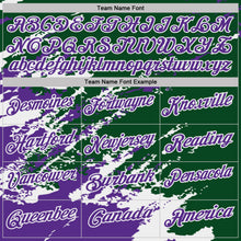Charger l'image dans la galerie, Custom Green Purple-White Brush Stroke Shatter Splatter Performance Polo Shirt
