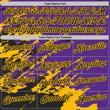 Load image into Gallery viewer, Custom Purple Black-Gold Brush Stroke Shatter Splatter Performance Polo Shirt

