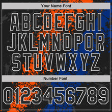 Charger l'image dans la galerie, Custom Black Orange Royal-White Dripping Splatter Cracked Texture Performance Polo Shirt
