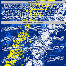 Load image into Gallery viewer, Custom Royal Light Yellow-White Dripping Splatter Cracked Texture Performance Polo Shirt
