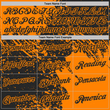 Load image into Gallery viewer, Custom Black-Bay Orange Distressed Scratch Brush Stroke Performance Polo Shirt
