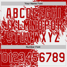 Load image into Gallery viewer, Custom Red-White Distressed Scratch Brush Stroke Performance Polo Shirt
