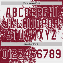 Charger l'image dans la galerie, Custom Crimson-White Distressed Scratch Brush Stroke Performance Polo Shirt
